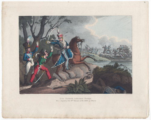 TWO FRENCH OFFICERS TAKEN
By a Sergeant of the 18th Hussars, at the Battle of Albuera 
